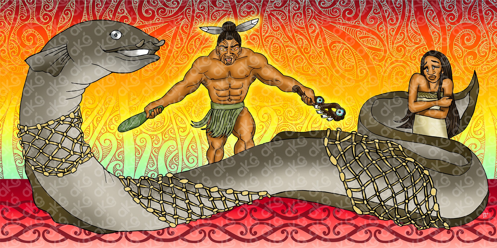 Māui and Tuna Māui Mural