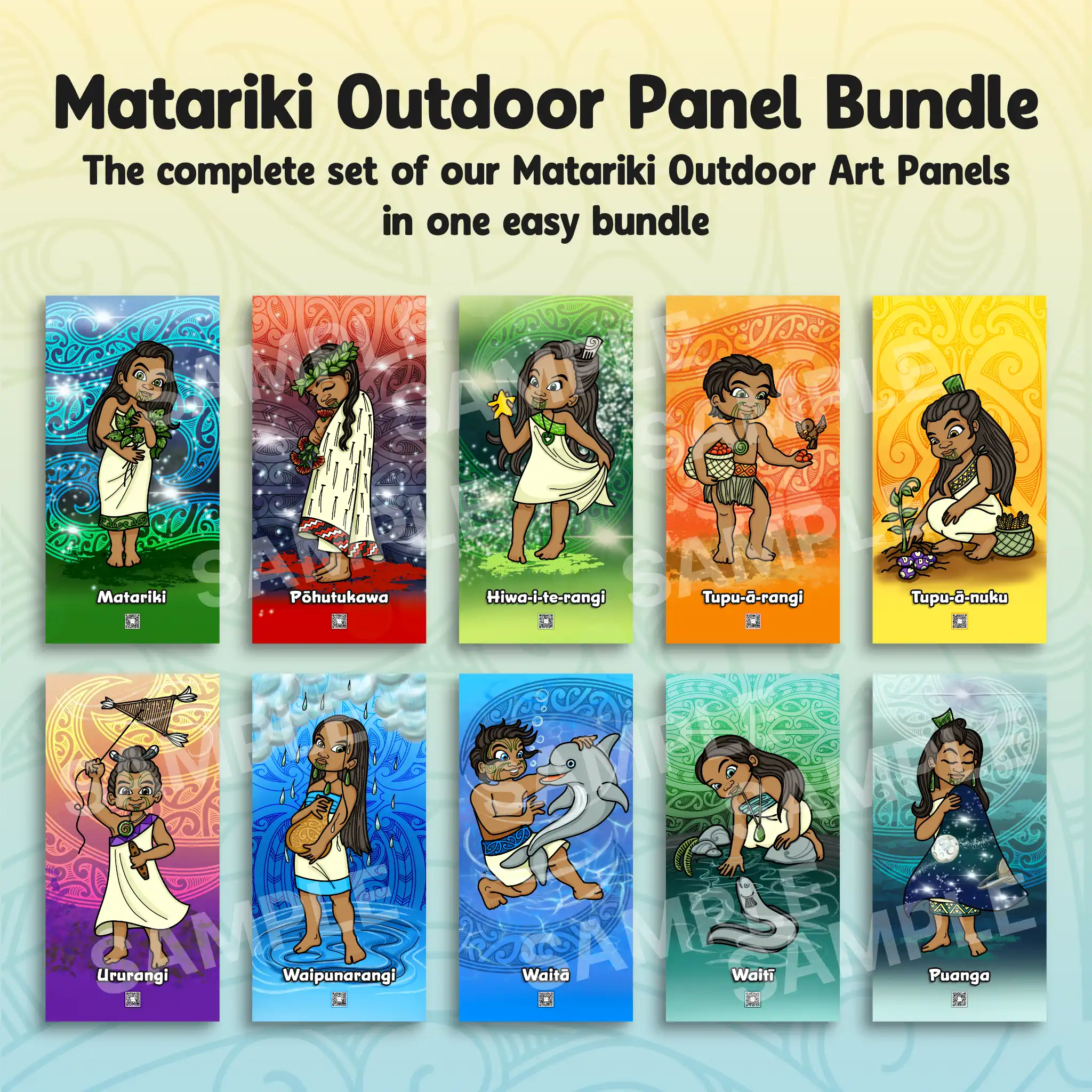 Matariki Outdoor Art Panels Complete Bundle