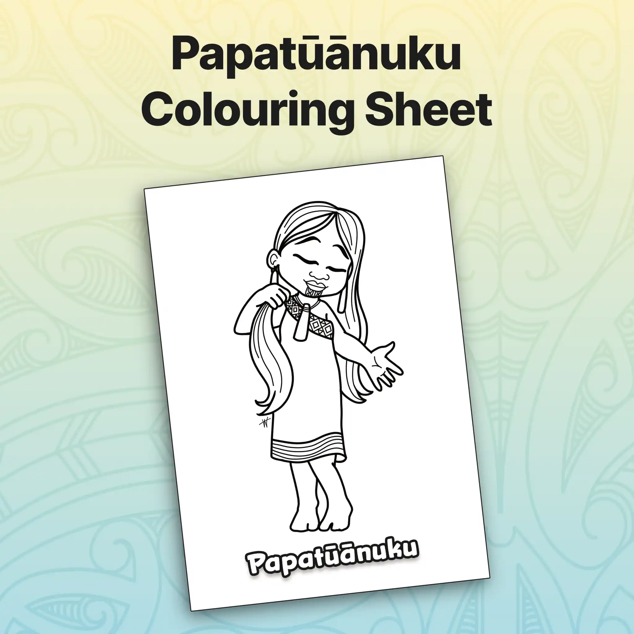 Papatūānuku Colouring Sheet