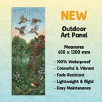 Pīwakawaka fluttering Outdoor Art Panel