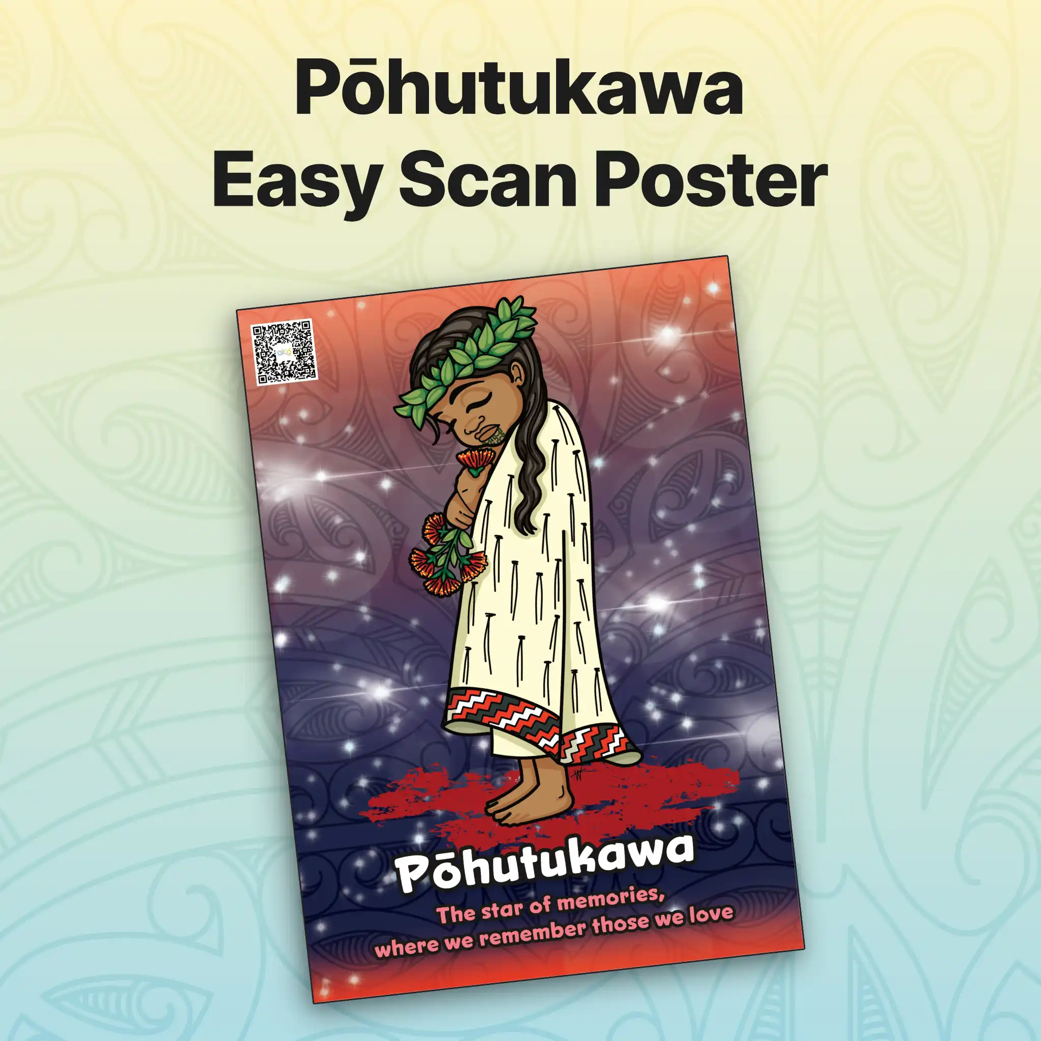 Pōhutukawa Easy Scan Poster