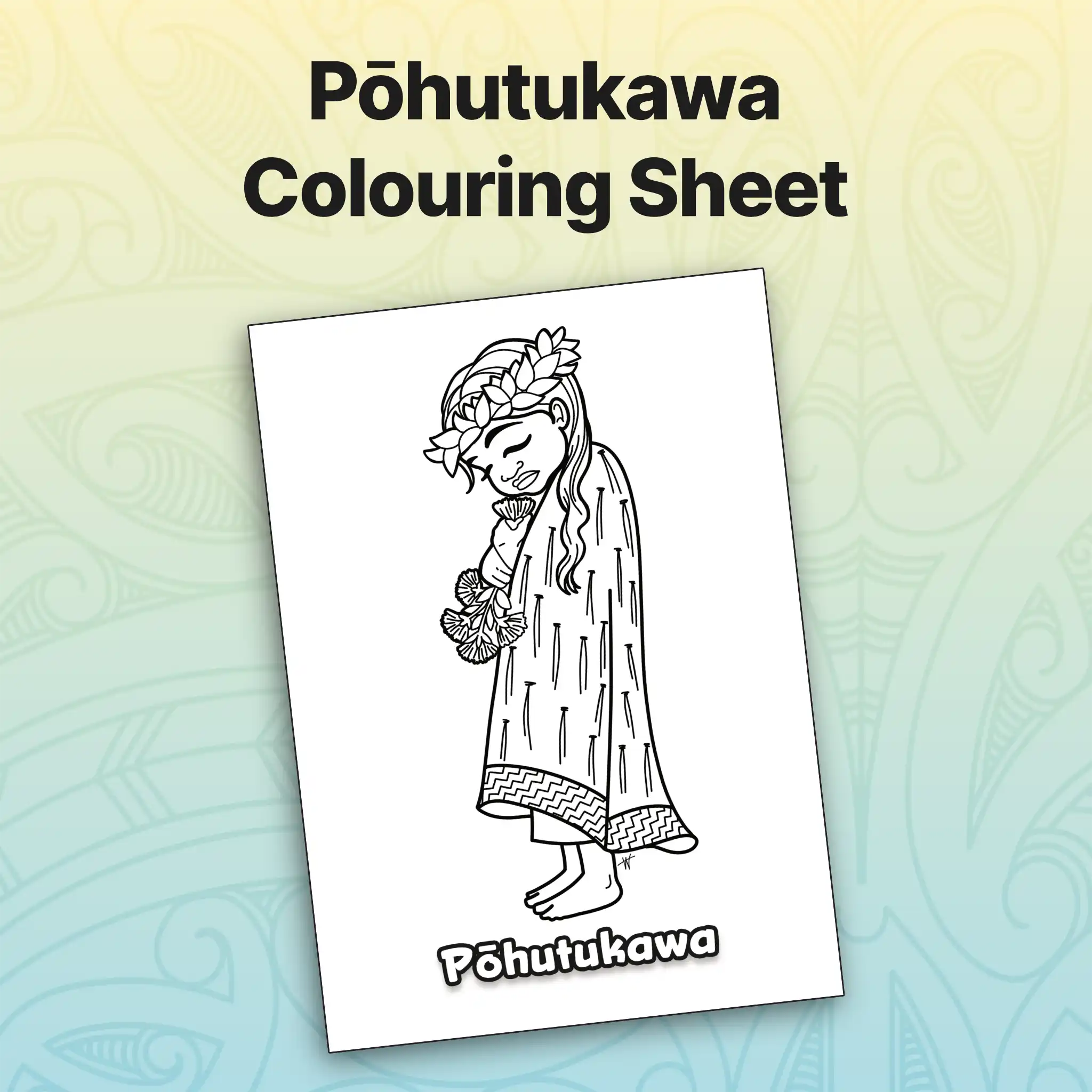 Pōhutukawa Colouring Sheet