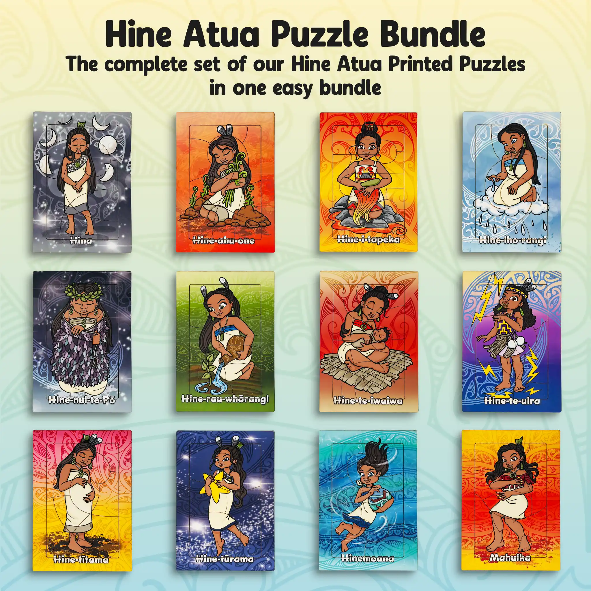 Hine Atua Printed Puzzles Complete Bundle