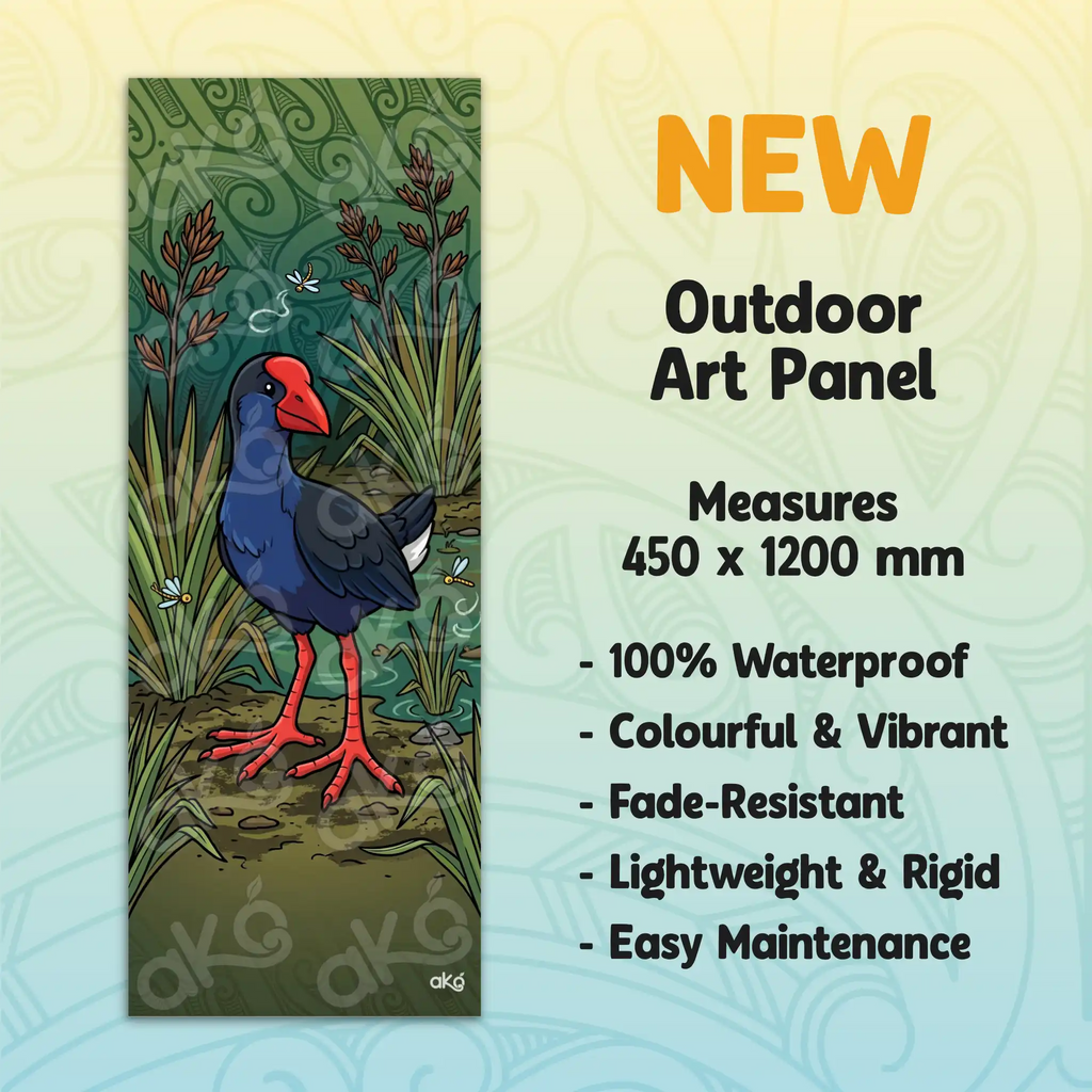 Pūkeko in swamp Outdoor Art Panel