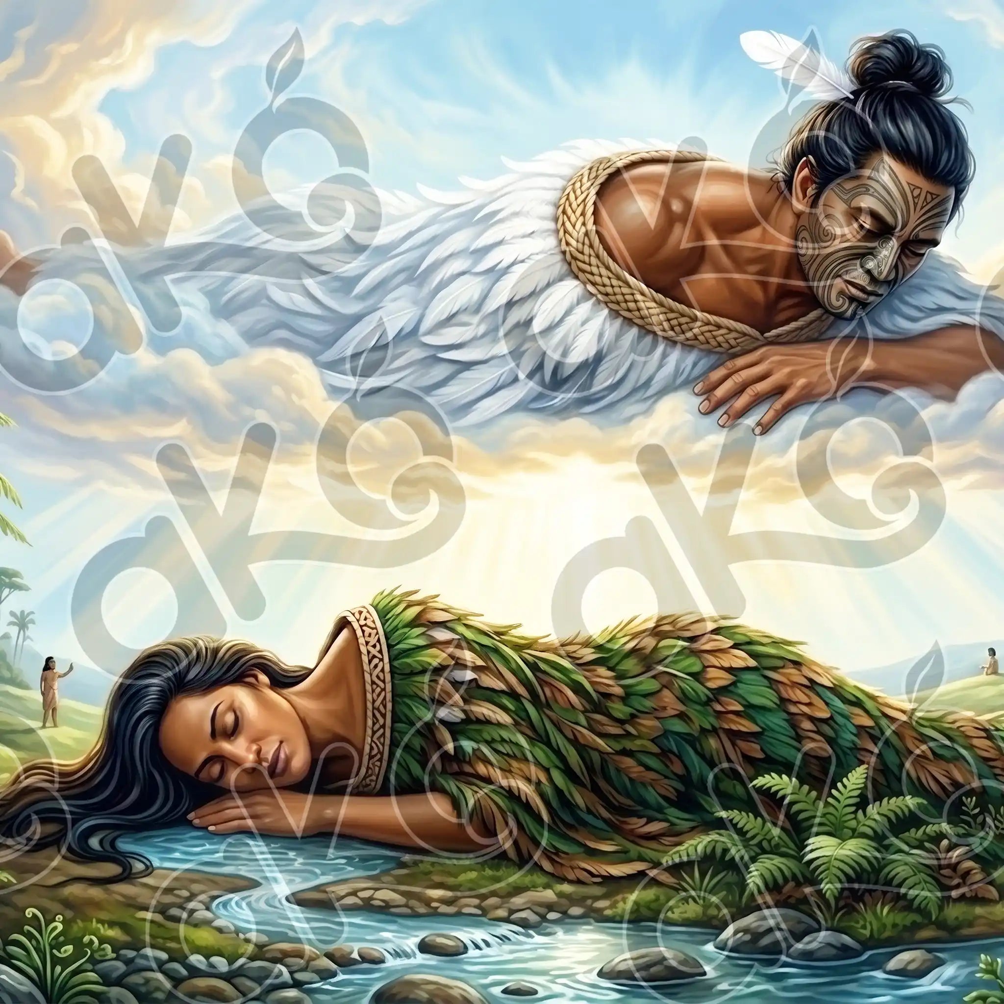 Rangi and Papa Outdoor Art Panel