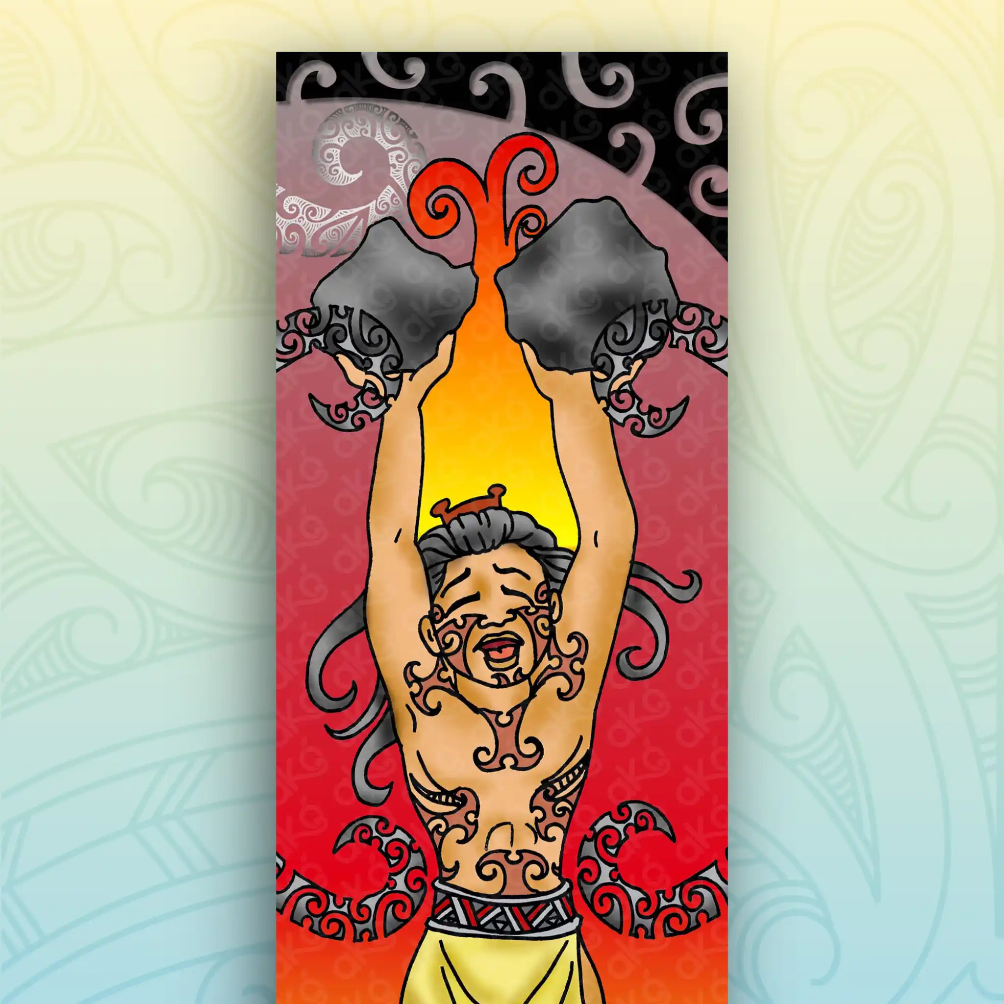 Atua Wall Panel - Ruaumoko