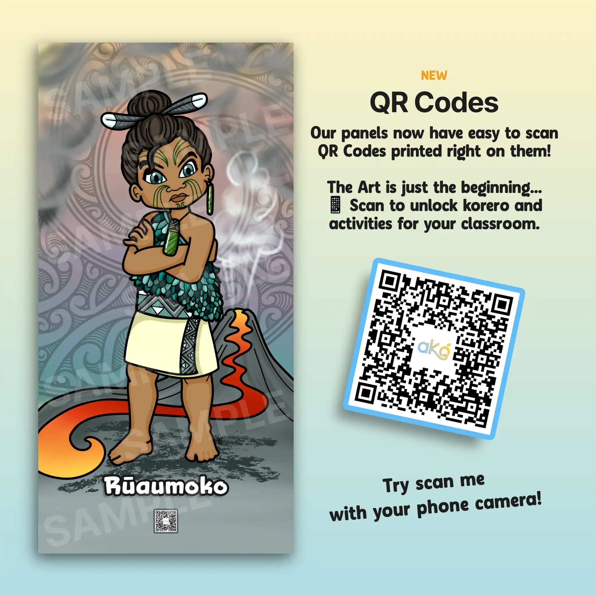 Tutor Program Ruaumoko Rūaumoko Outdoor Art Panel – Ako Learning Resources