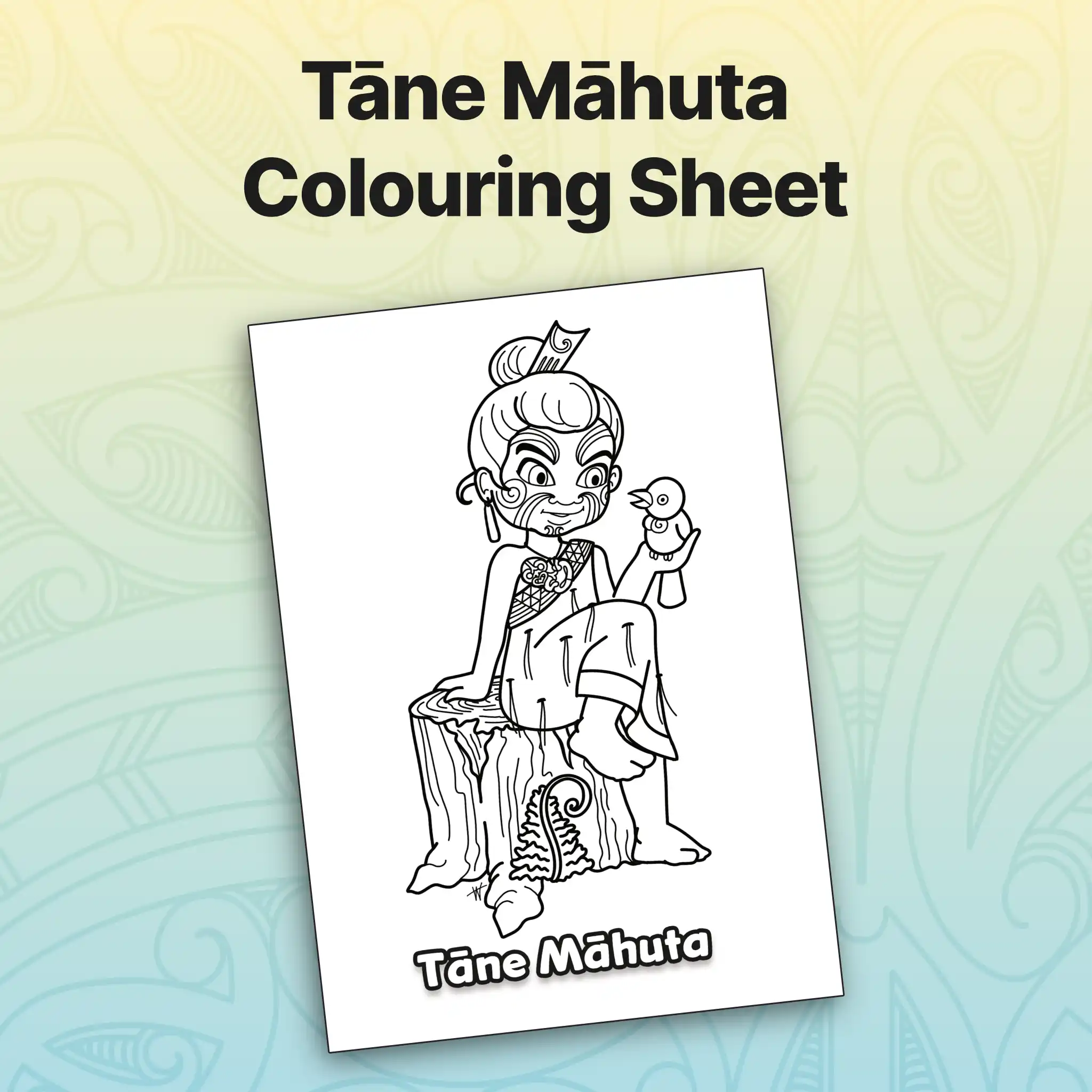 Tāne Māhuta Colouring Sheet