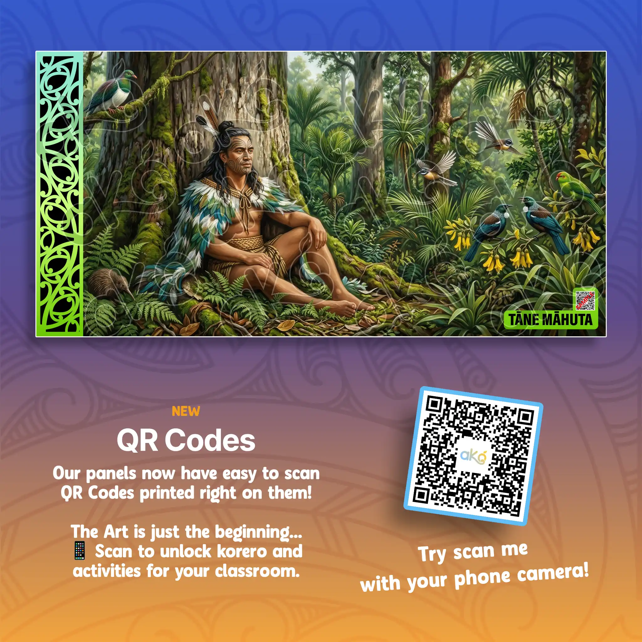 Tāne Māhuta Outdoor Art Panel