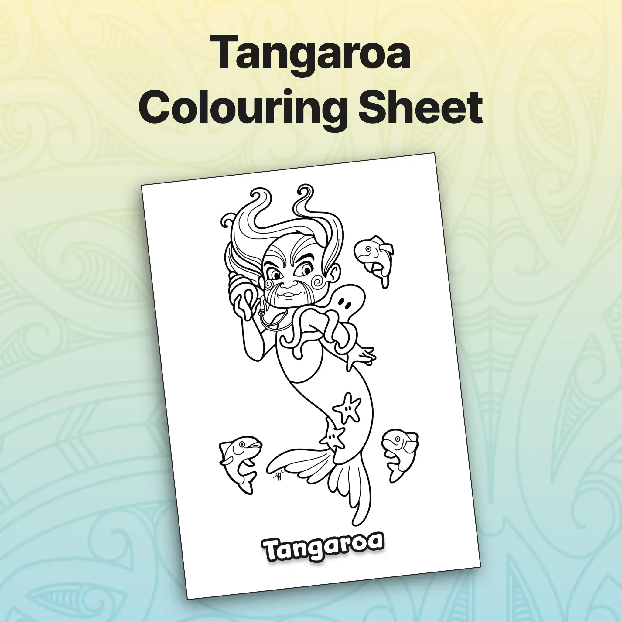 Tangaroa Colouring Sheet