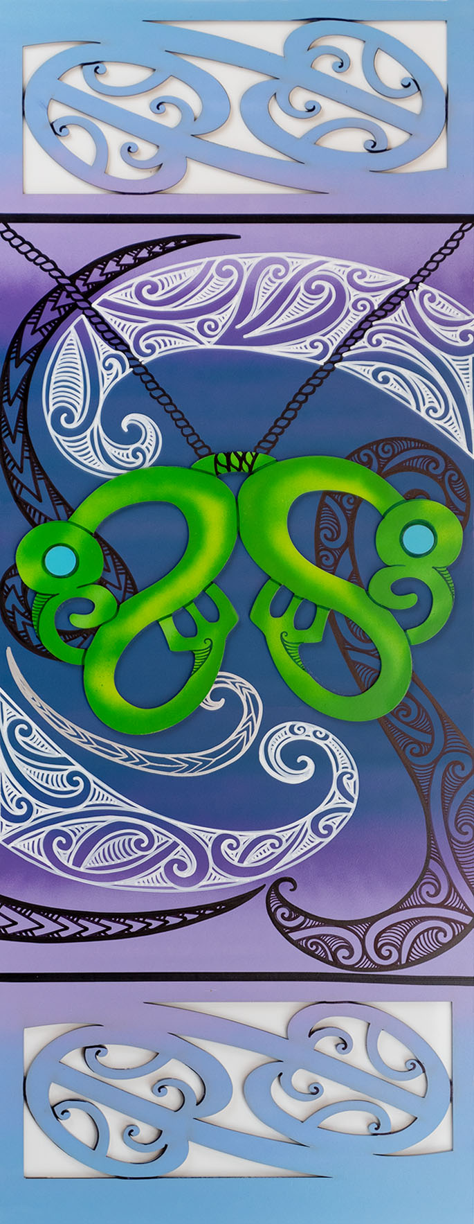 Taonga Panel - Purple & Blue Gradient V2