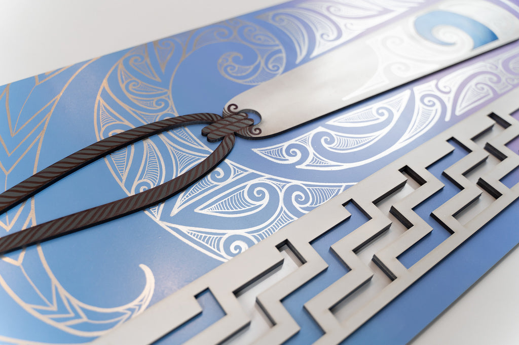 Taonga Panel - White & Silver