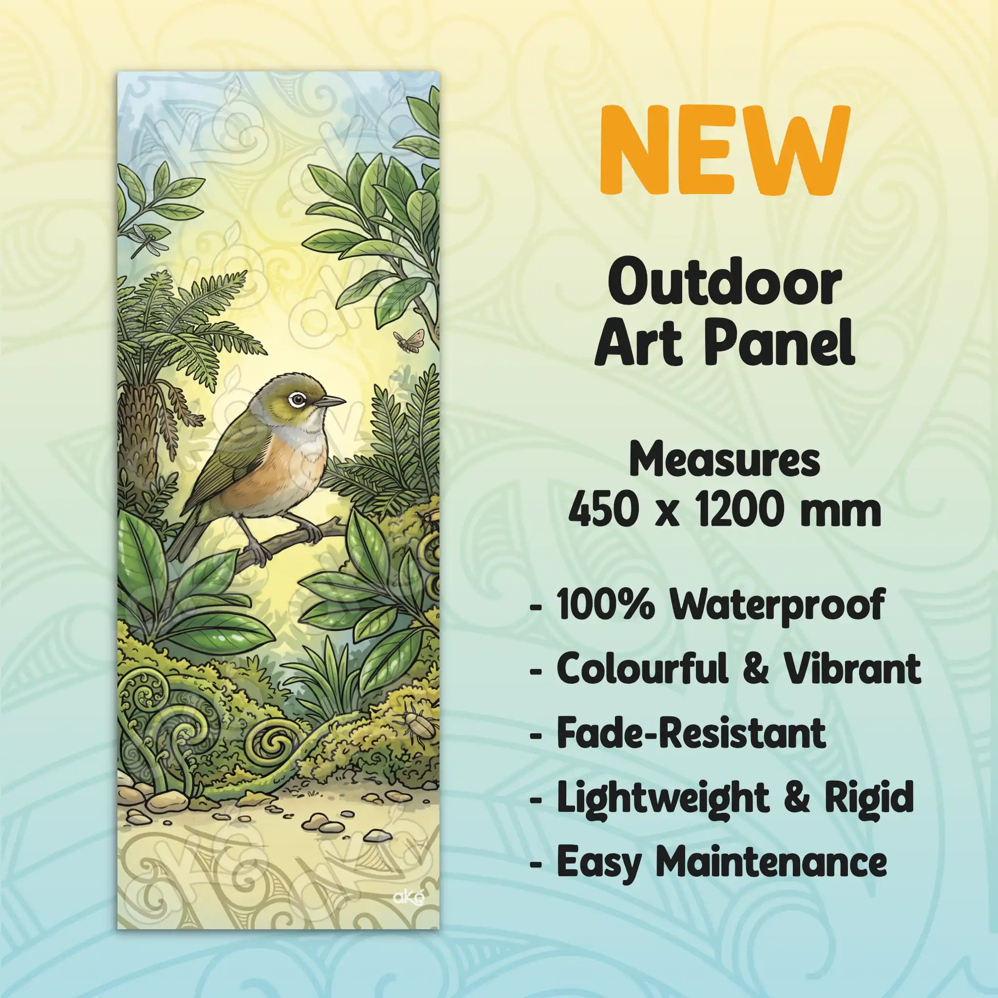 Tauhou garden visitor Outdoor Art Panel