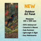 Tīeke with Ngutukākā flowers Outdoor Art Panel