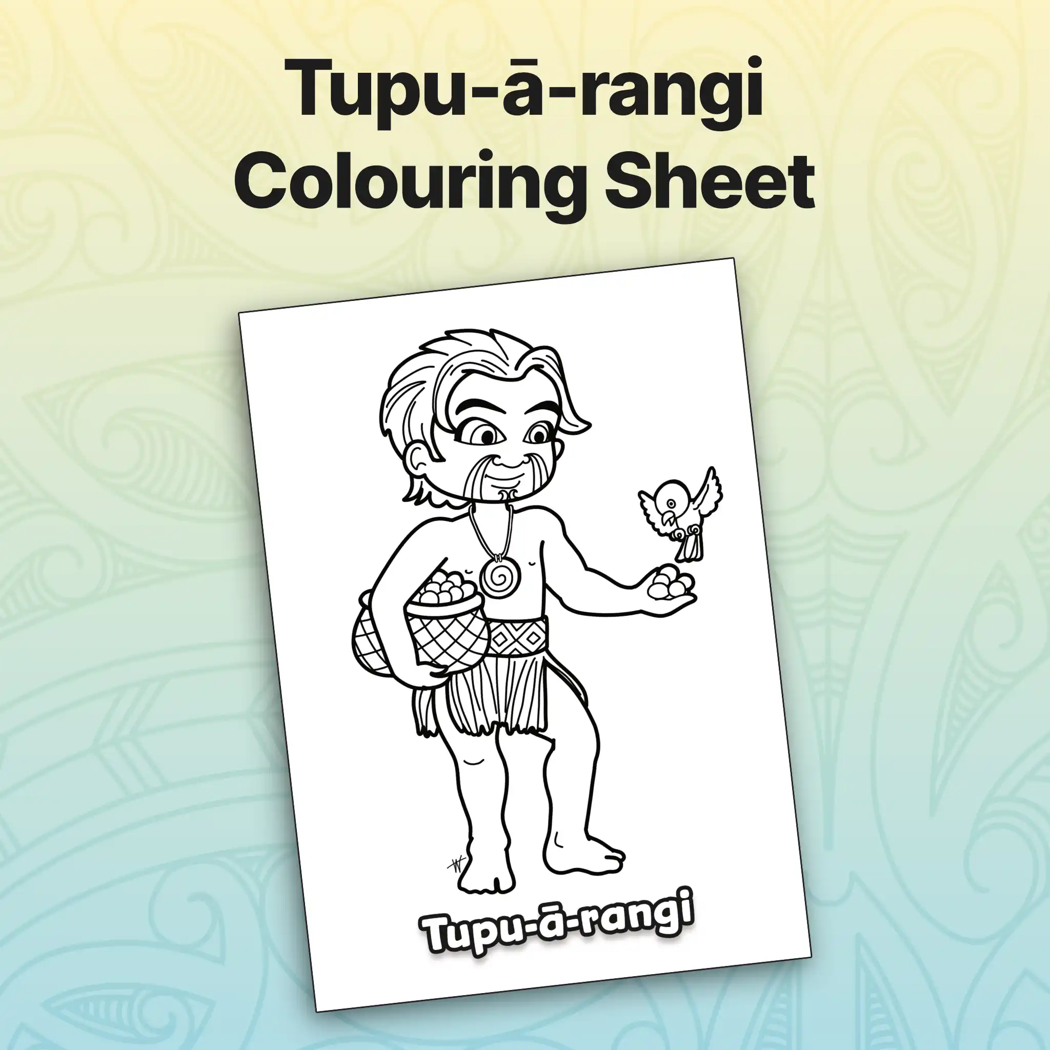 Tupu-ā-rangi Colouring Sheet