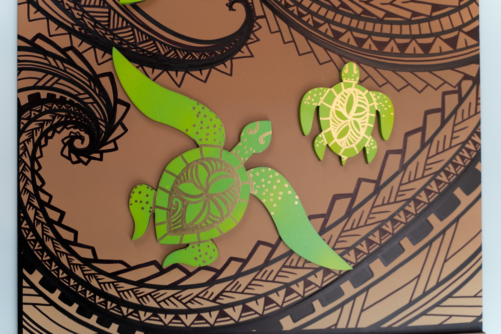 Turtle Panel - Brown & Black