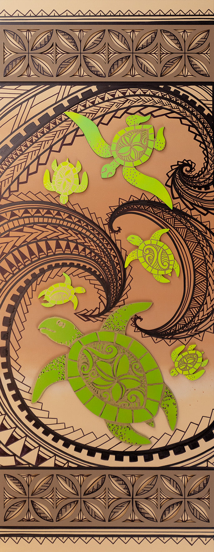 Turtle Panel - Brown & Black