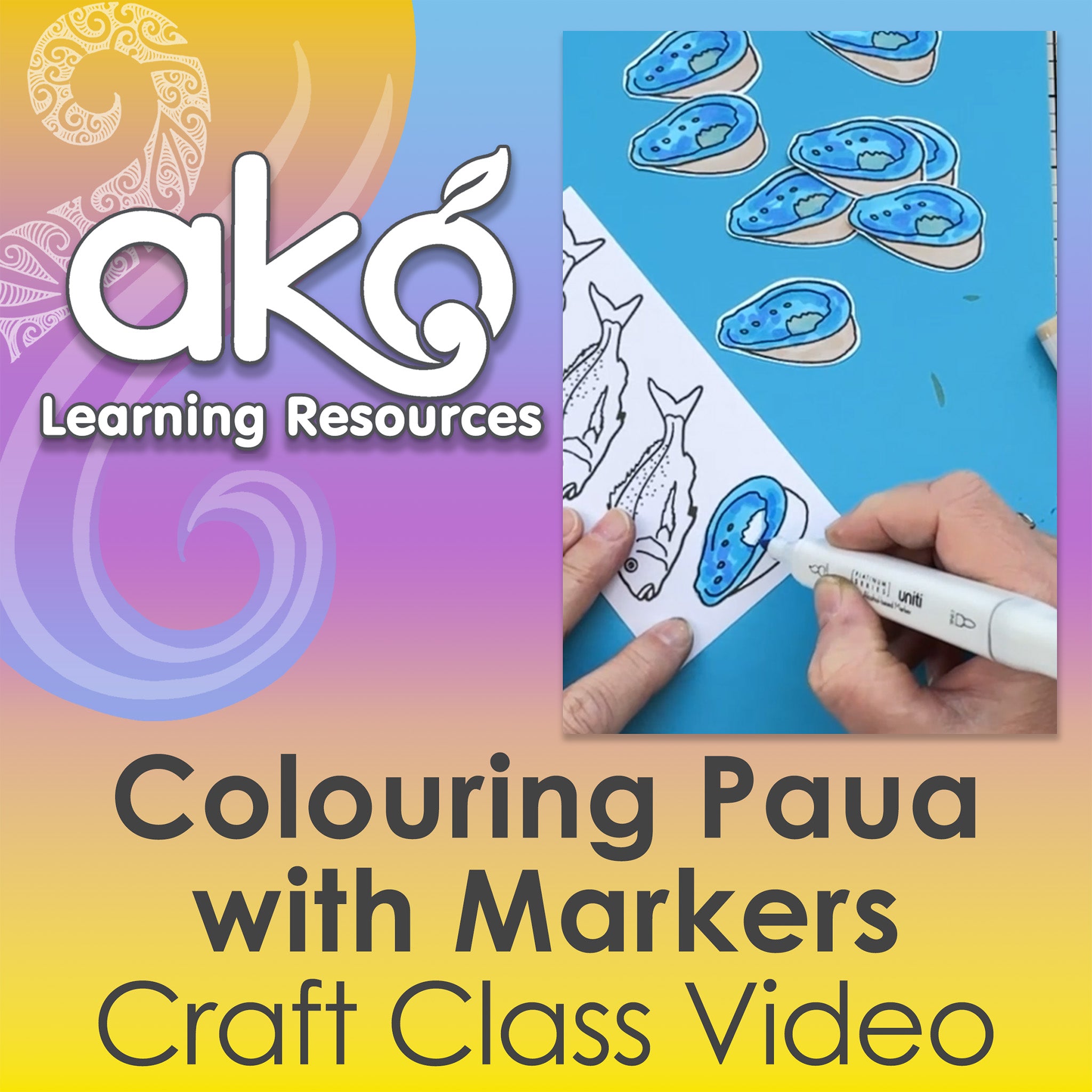 Crafting: Colouring Paua with Markers