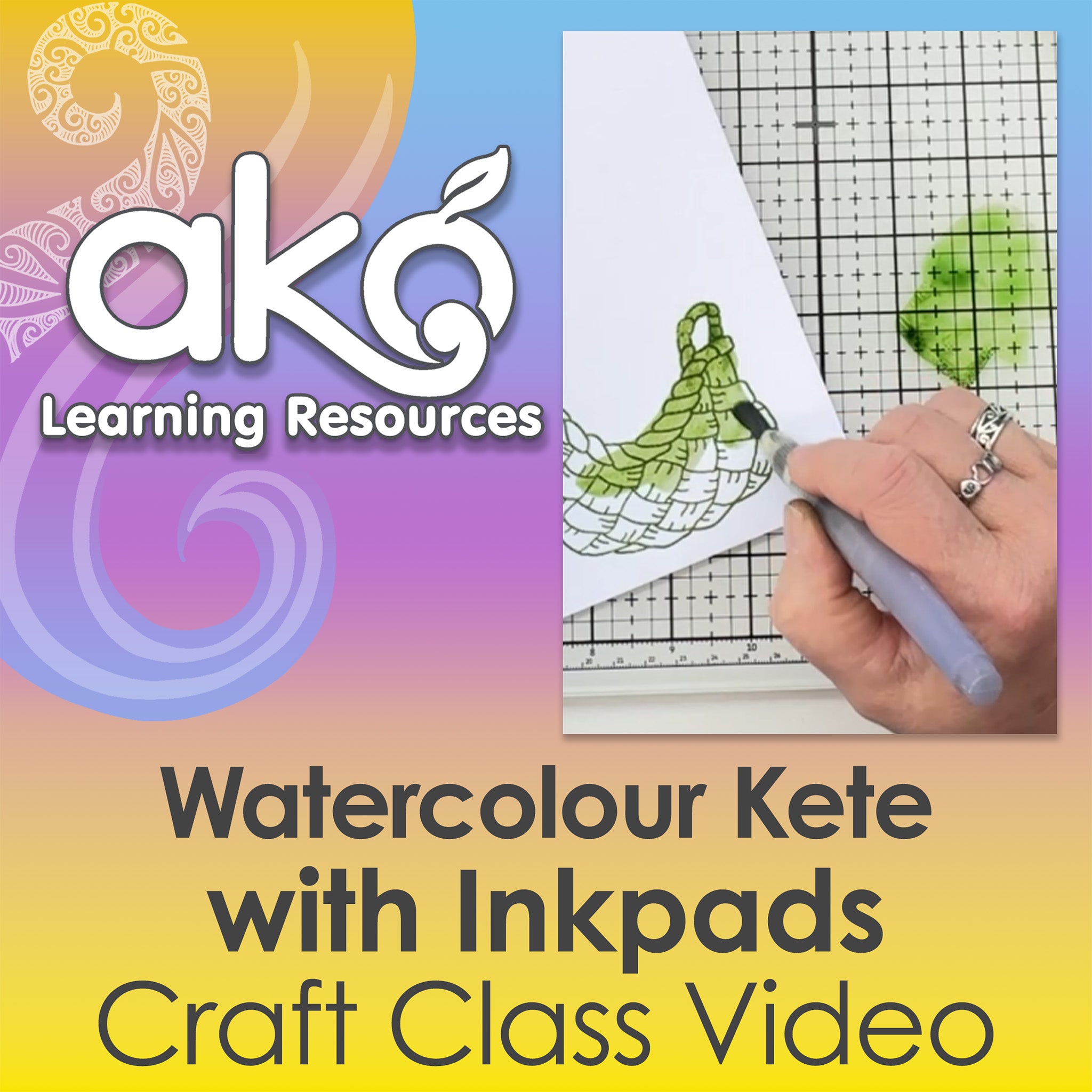 Crafting: Watercolour Kete with Inkpads