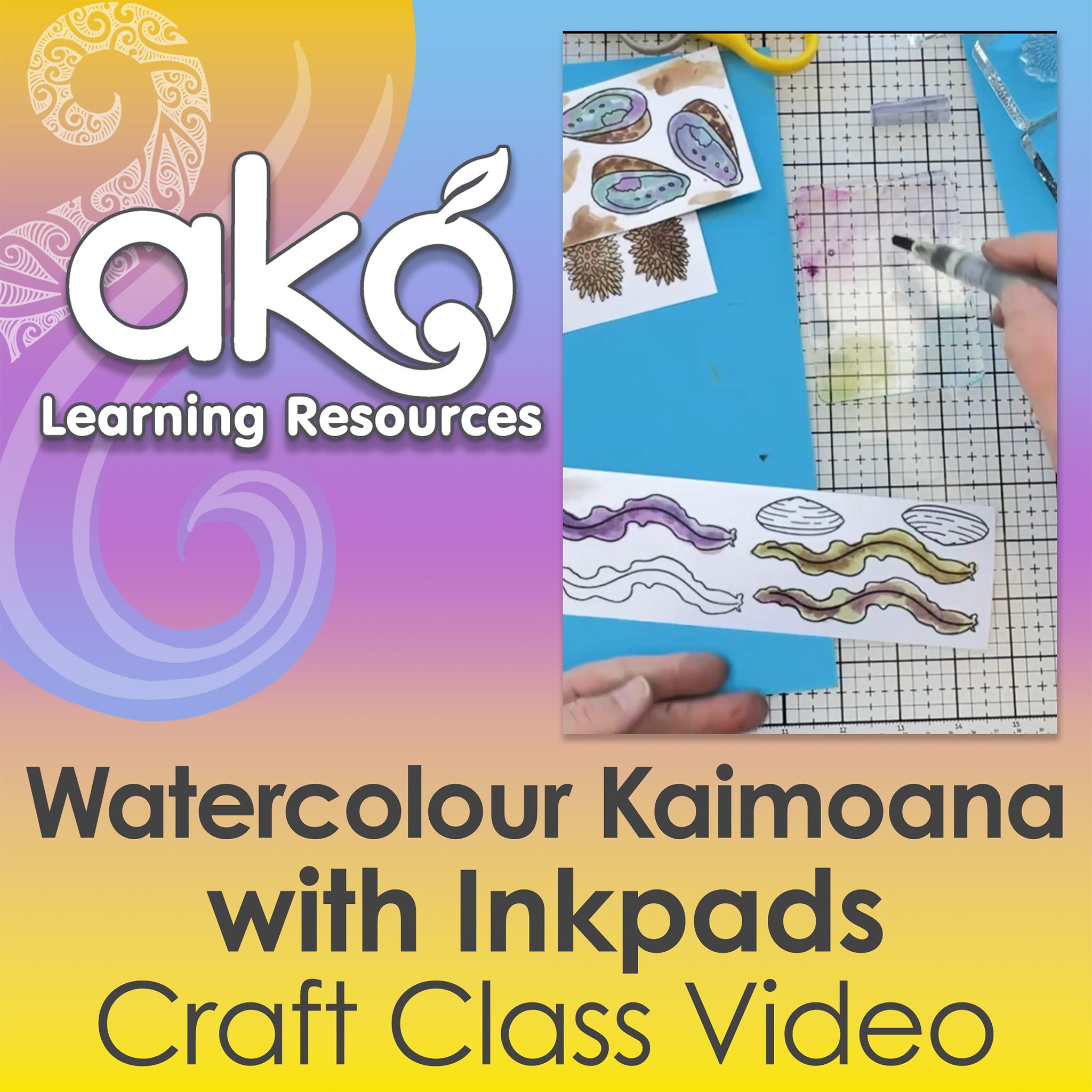Crafting: Watercolour Kaimoana with Inkpads