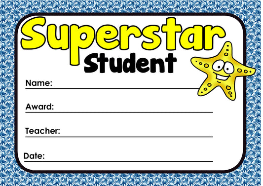 Certificate - Superstar Student