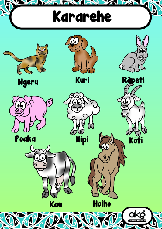 Poster Set A - Kararehe (Animals)
