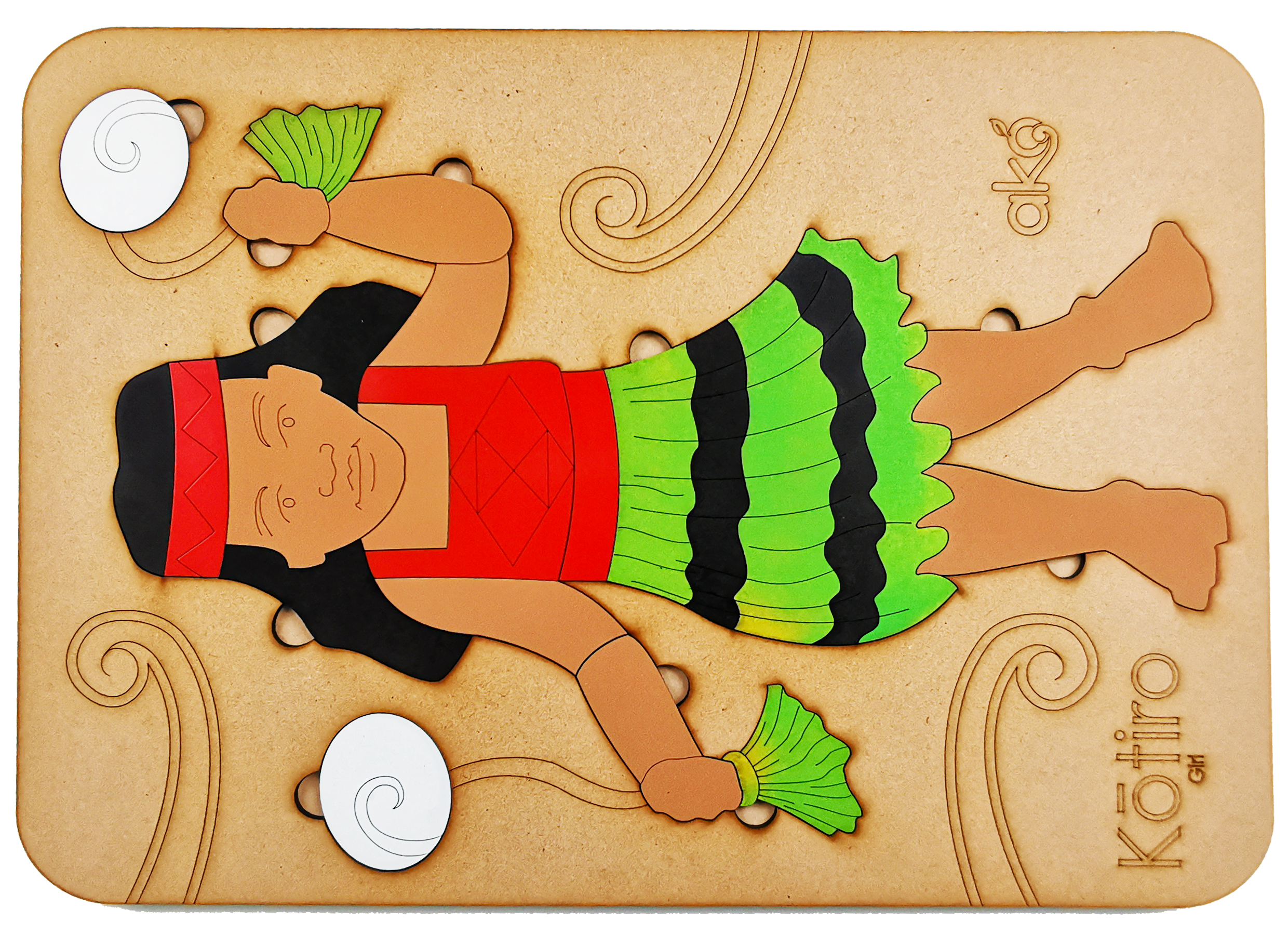 Kōtiro (Girl) Large Wooden Puzzle