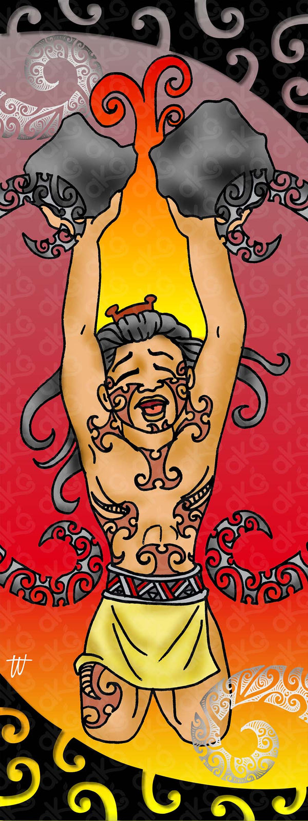 Atua Wall Panel - Ruaumoko